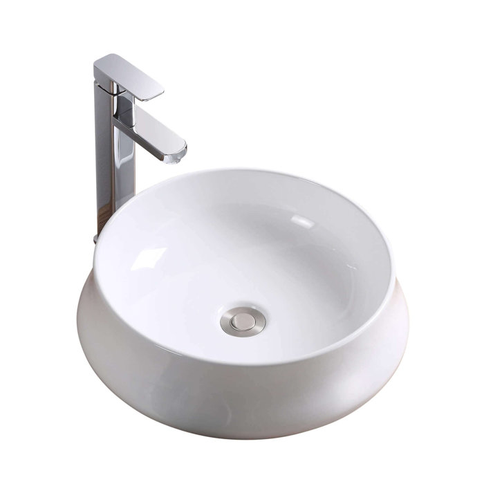 Fine Fixtures Vitreous China Circular Vessel Bathroom Sink & Reviews